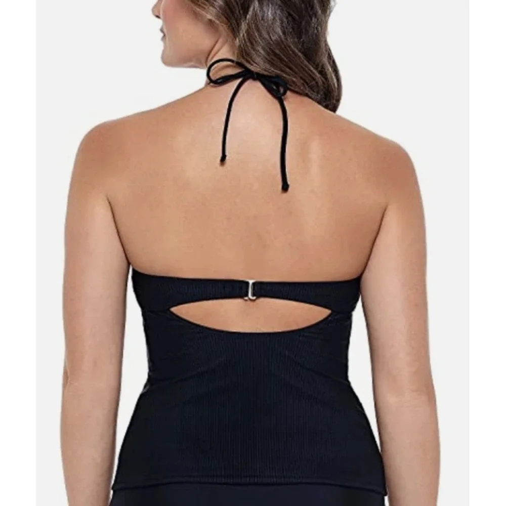 Salt + Cove‎ Women's Ringing It Halter Swim Top Black Size S